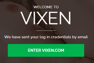 サブスクサイトのVIXENの入会手続き完了画面のスクリーンショット