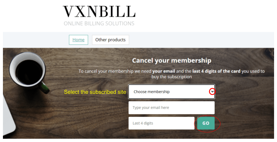 Screenshot 2 of how to cancel your subscription to Vixen.com