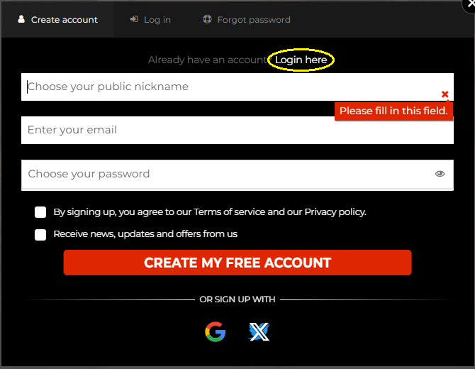 xvideos-red account login window