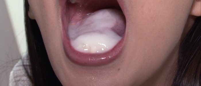 濃厚ザーメンを口に含んで見せるメイサ｜spc-0344 ごっくんシーン